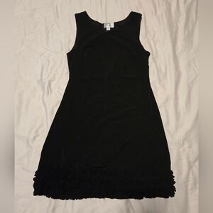 Sweet Storm Black Bodycon Ruffles Hem Dress. Size M.